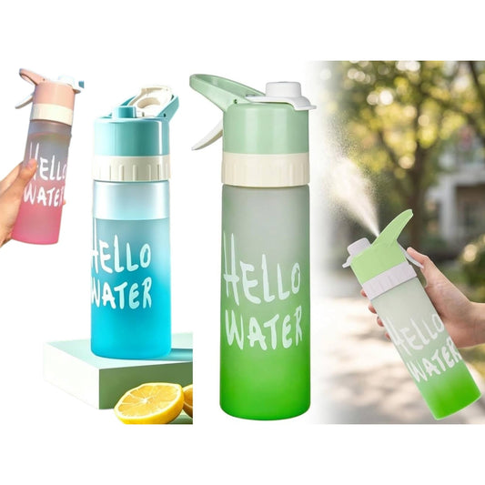 Leak Proof Unbreakable PC Water Bottle 650ml w Sprayer