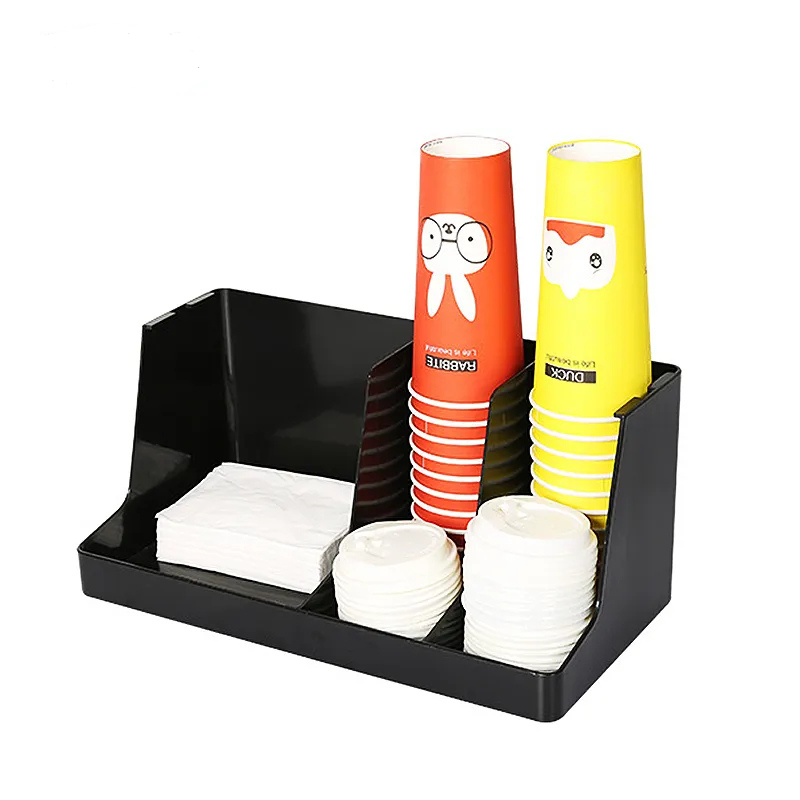3 Compartments Cup and Lid Holder
