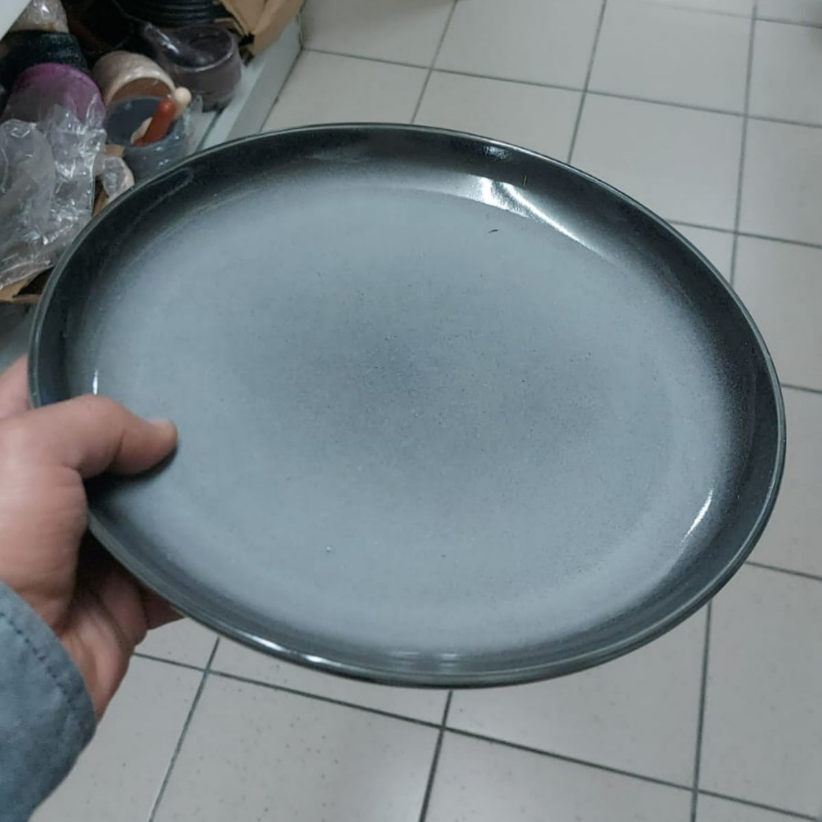 Dosthoff Gray Glazed Dinner Plate 27 cm