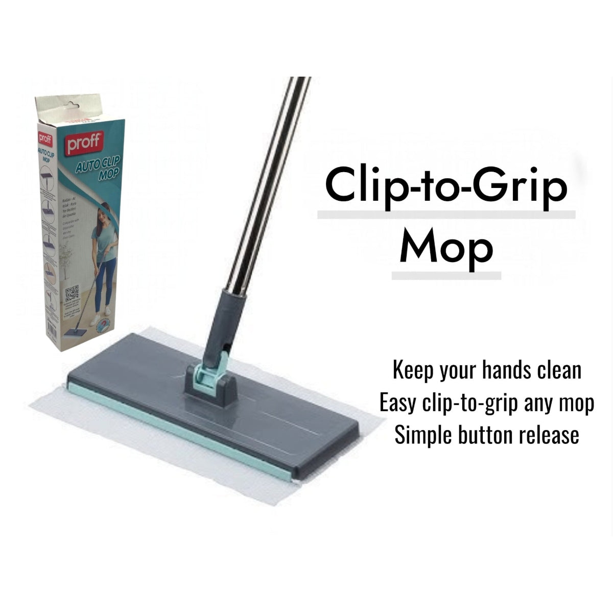 Auto-Clip Mop 30 cm Easy Clip-and-Grip Technology