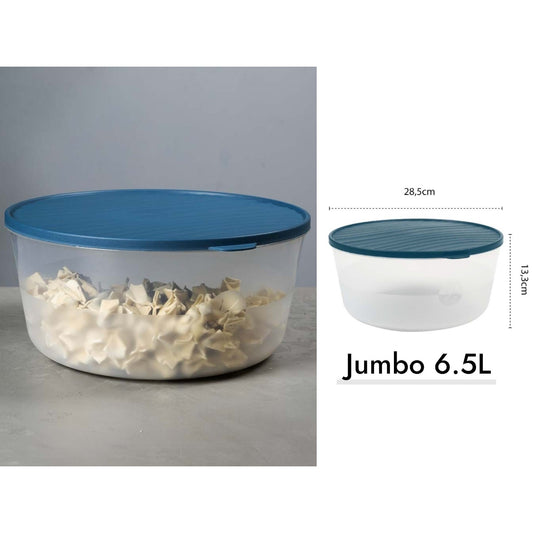 DecoBella Jumbo Round Storage Box with Lid 6.5L