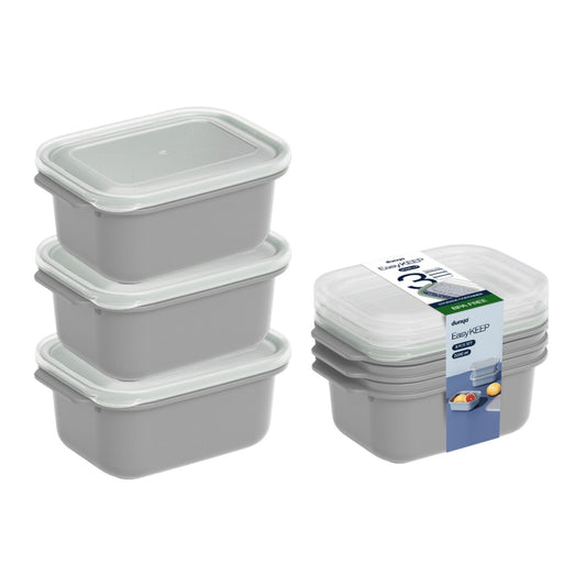 3 Pieces Set Easy Keep Food Containers 2000 ml
