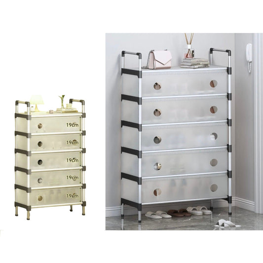 6-Layer Dustproof Storage Shoe Rack