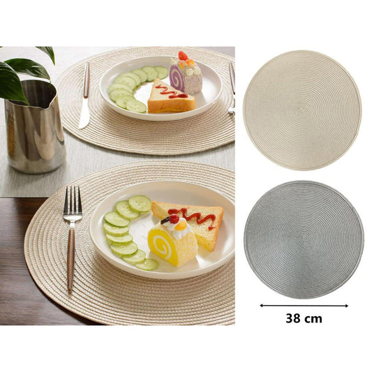 Round Braided Table Placemat 38 cm