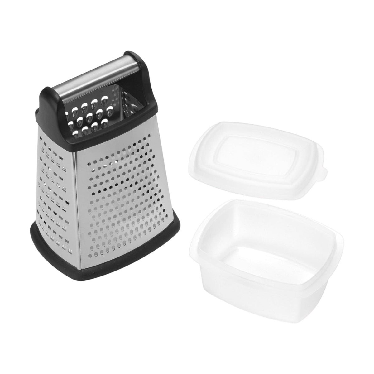 Stainless Steel 4-sided Grater with Plastic Box