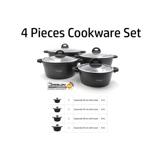 DOSTHOFF 4 PCS COOKWARE CASSEROLE SET