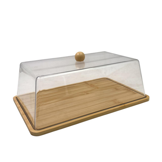 Bamboo & Acrylic Cake and Cheese Board with Cover 34.5cm