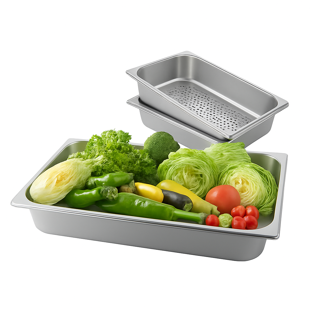 Perforated Stainless Steel Gastronorm Container 53x32cm