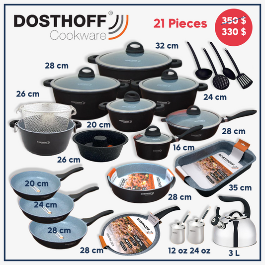 Dosthoff 21 Pcs Cookware Set - Lunaz Shop