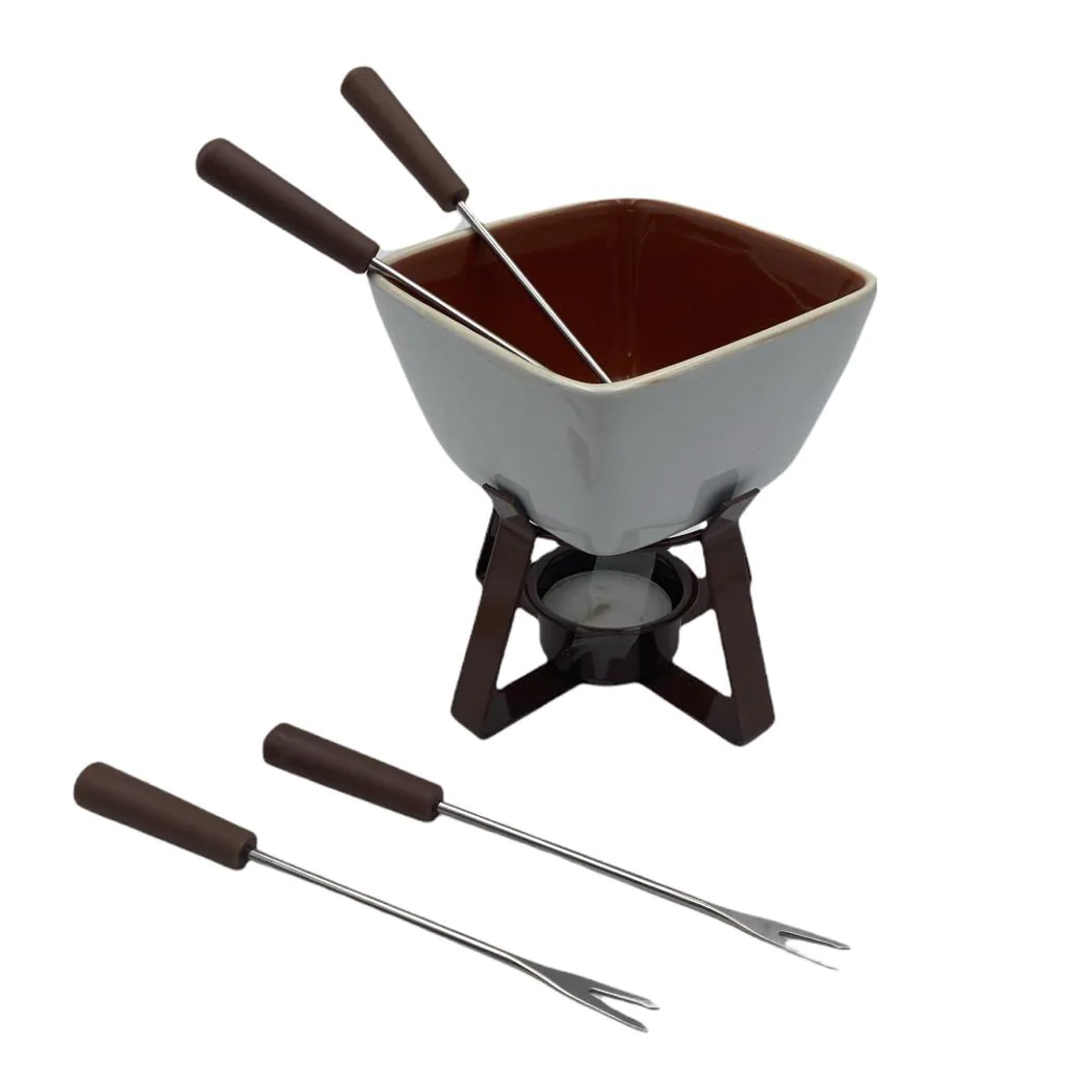 Stone Ware Chocolate Fondue Set