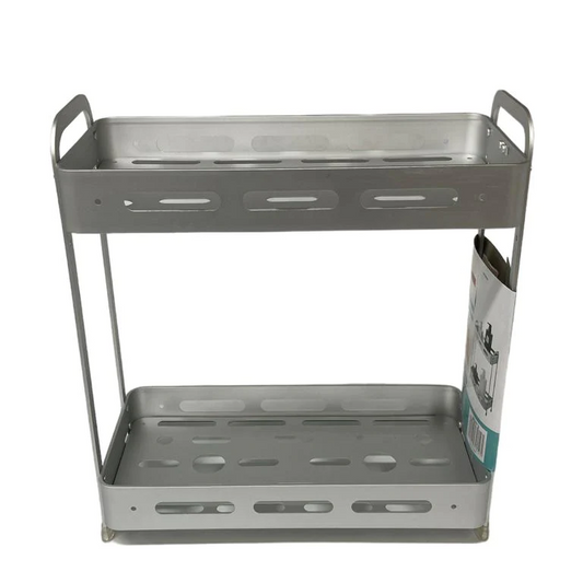 2 Tiers Aluminum Shower Bathroom Shelve - Lunaz Shop