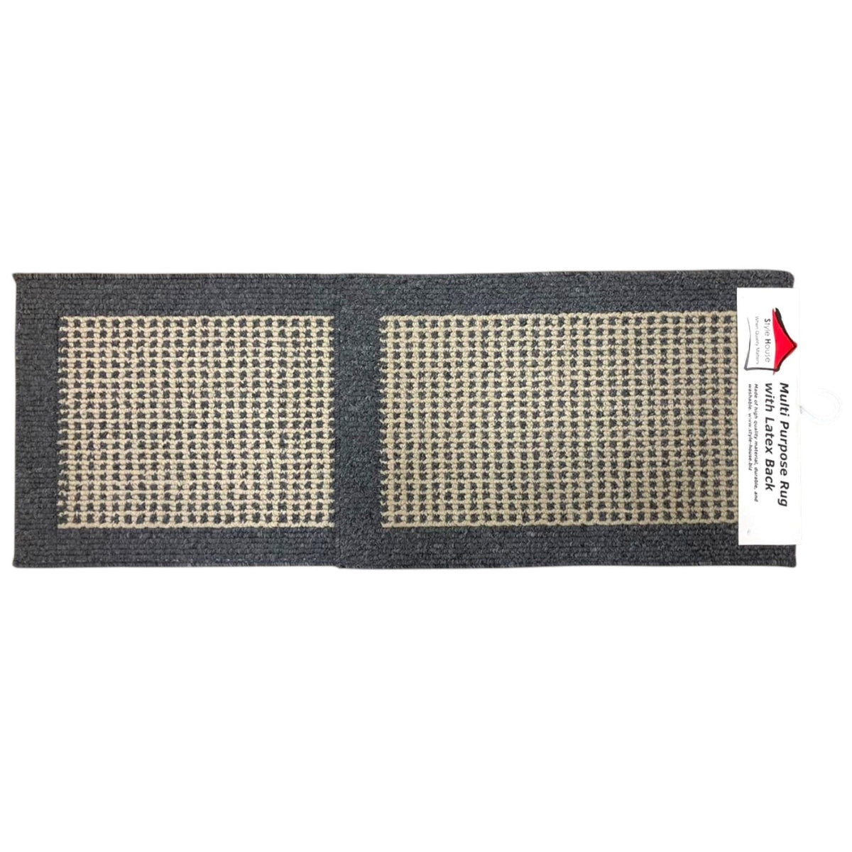 Multi purpose rug set of 2 with Latex back 122cm & 72 cm
