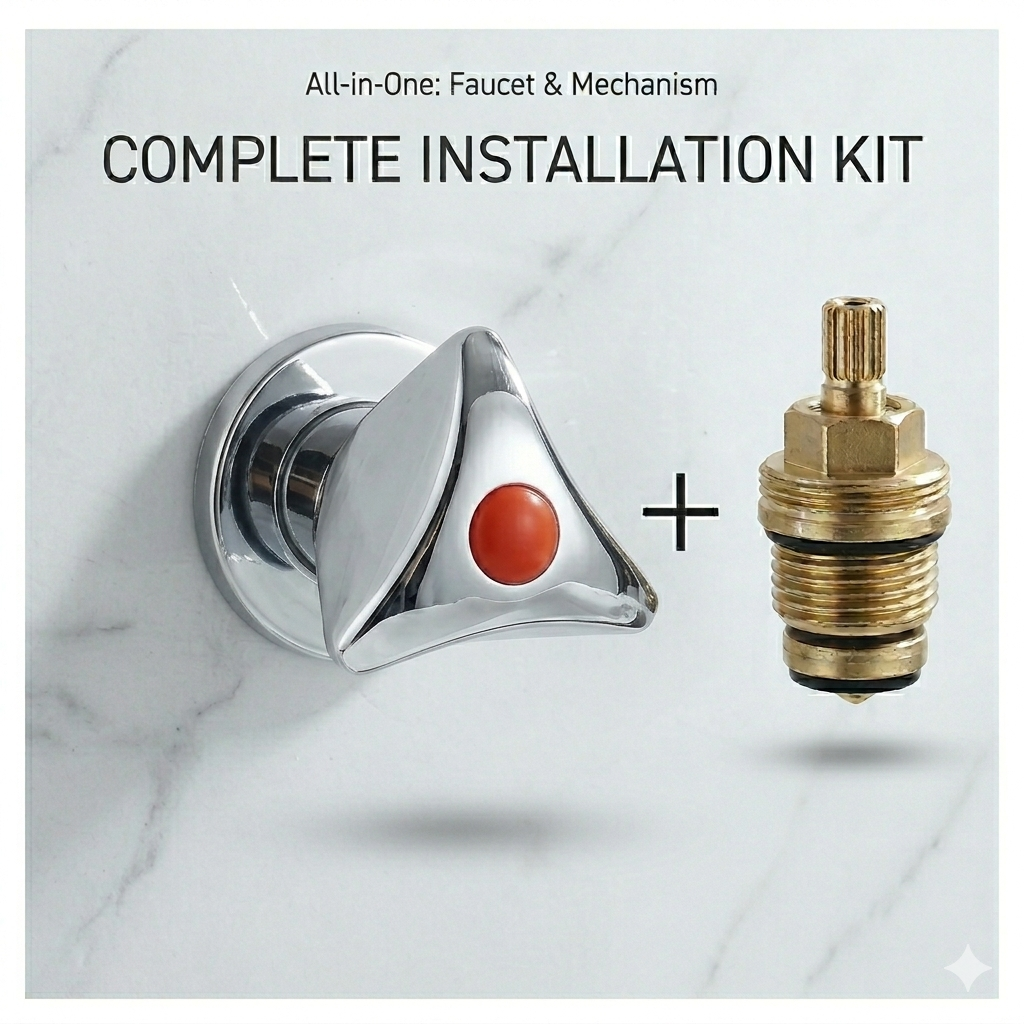 Universal Basin Faucet Handle & Cartridge Set