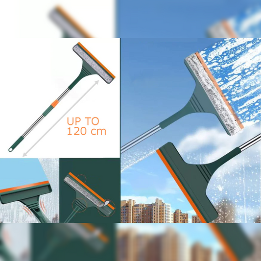 2 in 1 Window cleaner set with extensible handle squeegee - Lunaz Shop