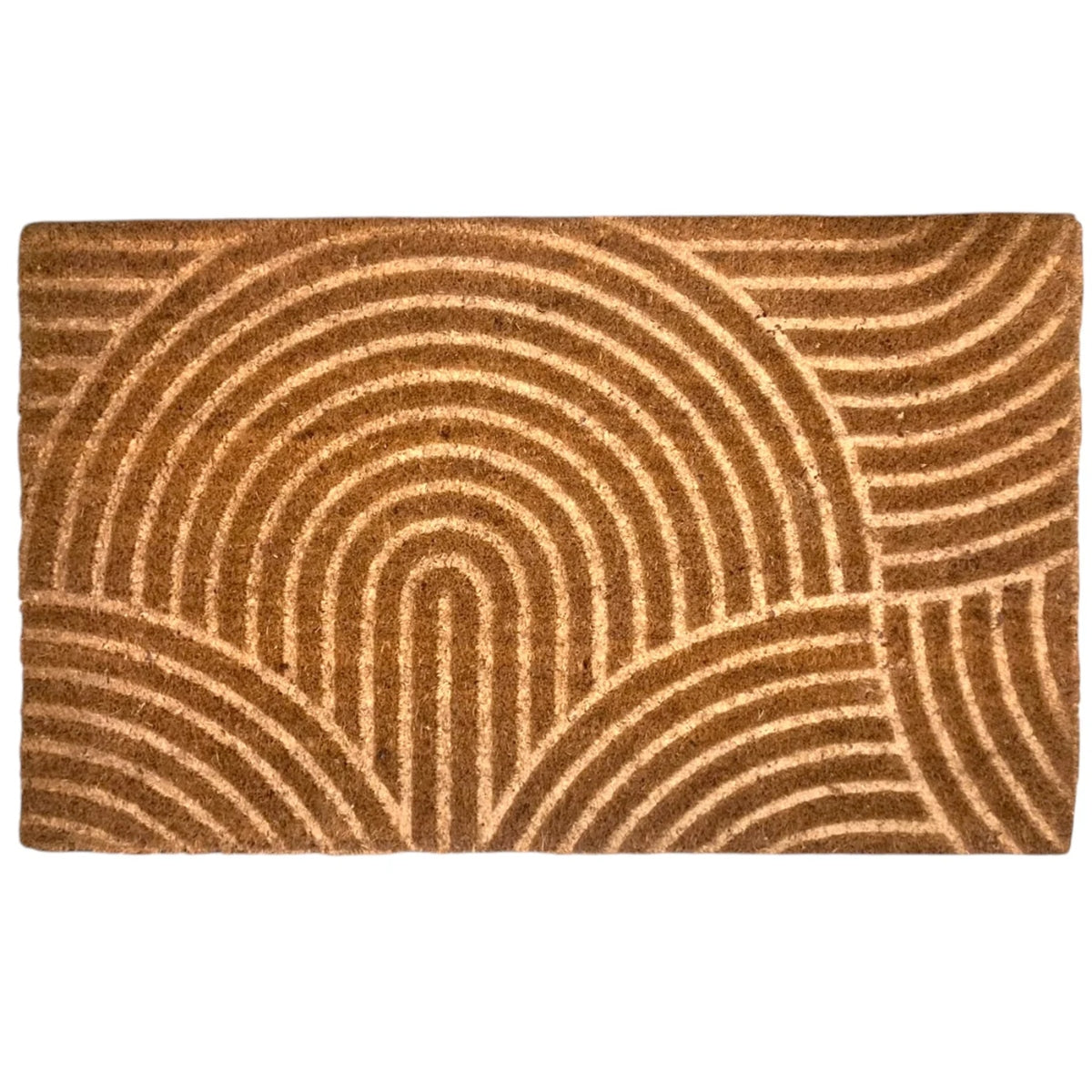 High Quality Embossed Coir Doormat PVC backing 75x45 cm