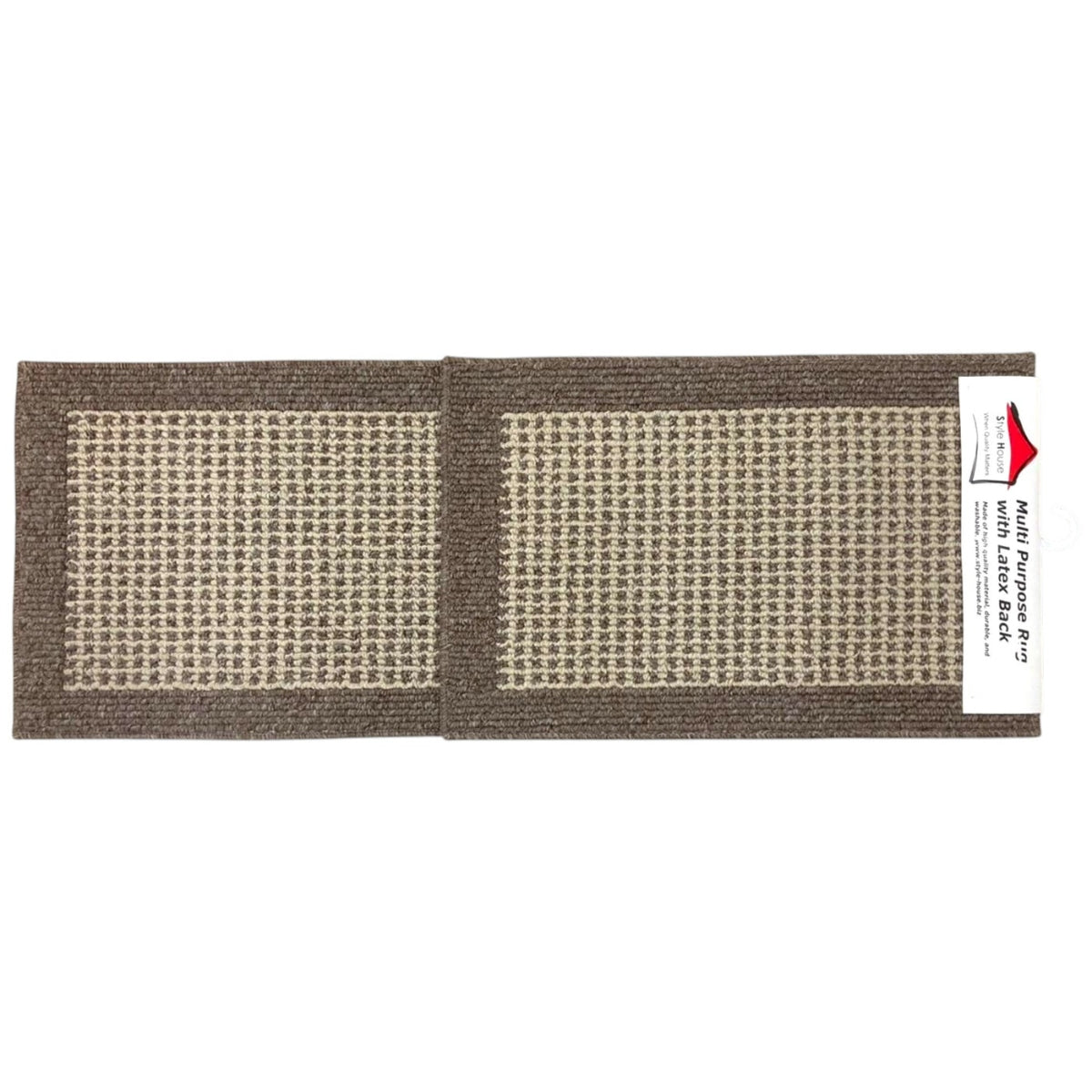 Multi purpose rug set of 2 with Latex back 122cm & 72 cm