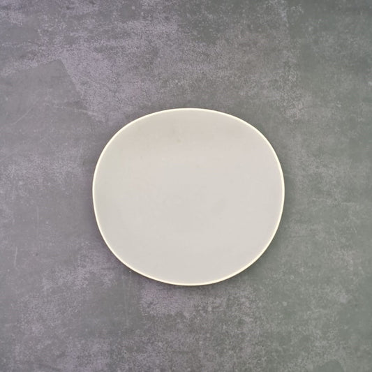Dosthoff Matt Gray with White Rim Side Plate 17 cm