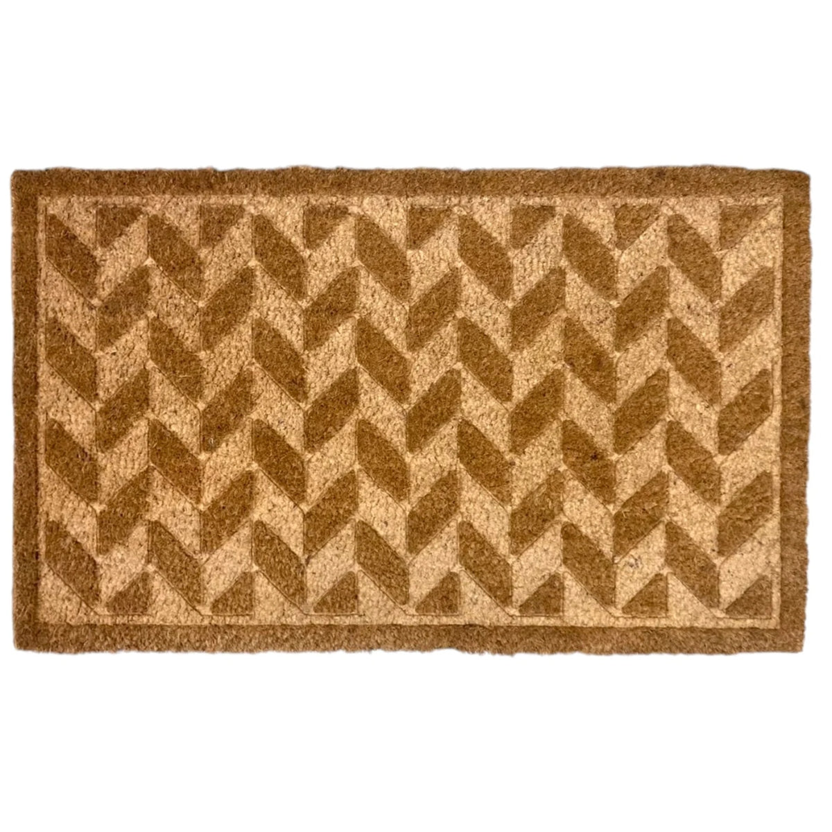 High Quality Embossed Coir Doormat PVC backing 75x45 cm