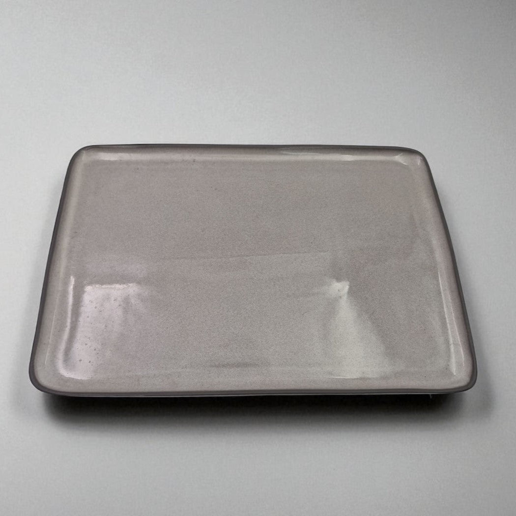 Dosthoff Glazed Gray Rectangular Plate 34.5 cm