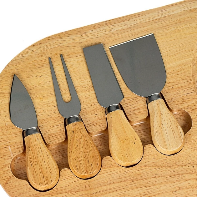4 Cheese Serving Utensils with Board - Lunaz Shop