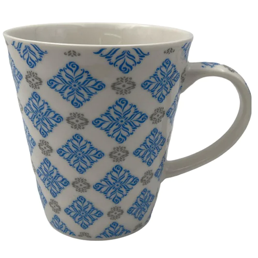 Porcelain Mug bleu patterns - Lunaz Shop