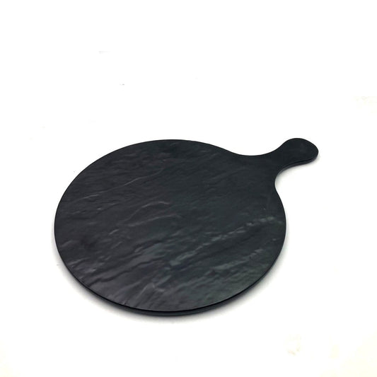 Melamine Flat Round Display Plate Granite Design 27 cm