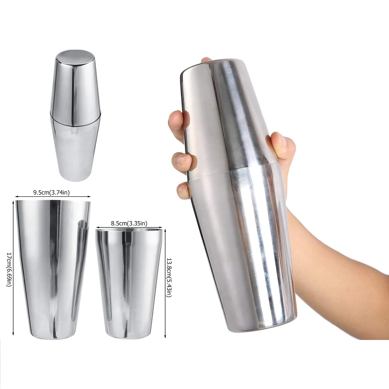 700 ml Boston Shaker. SS Professional Shaker - Lunaz Shop