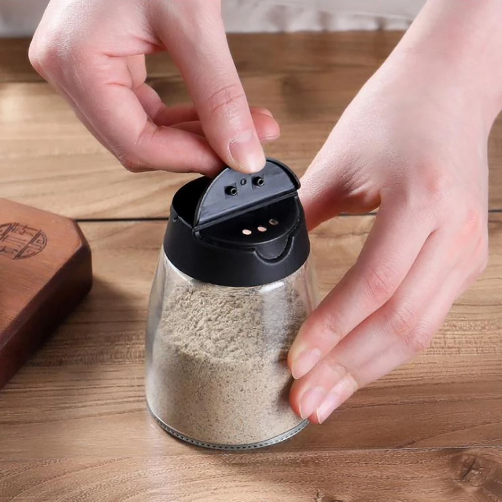 Glass Spice Shaker with Double Option Plastic Cap - Lunaz Shop