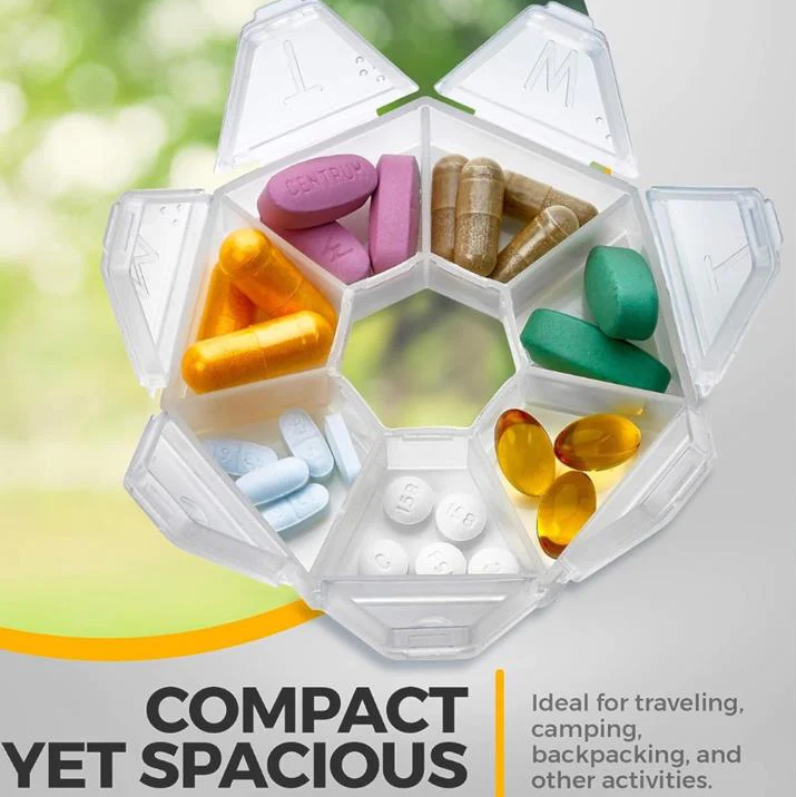 7 Compartments Pill and Vitamin Organizer - Lunaz Shop