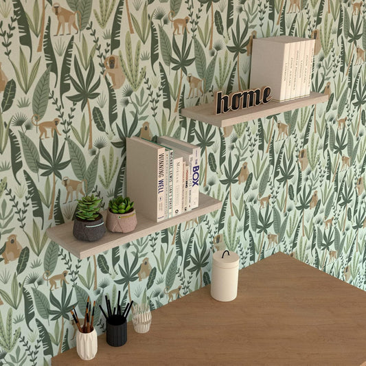 Floating Wooden Shelf 60 cm with Slim Profile