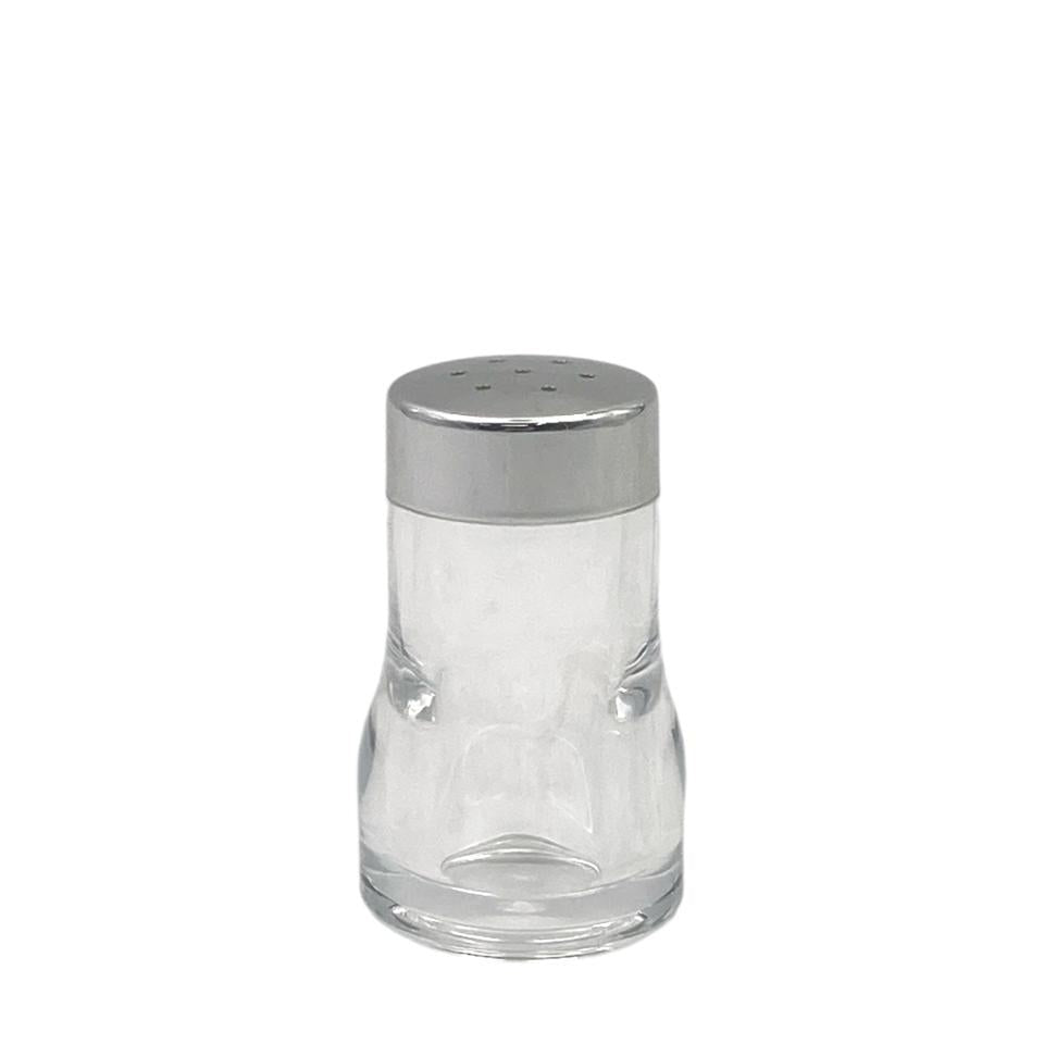 Acrylic salt and pepper shaker with Chrome Plated Cover