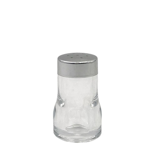 Acrylic salt and pepper shaker with Chrome Plated Cover
