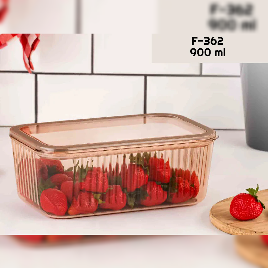 Acrylic Rectangular Food Storage Container 900 ml - Lunaz Shop