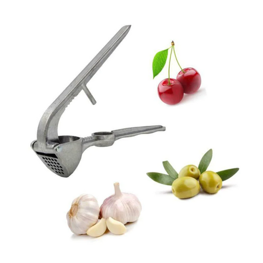 Aluminum Garlic Press with Cherry and Olive Pitter - Lunaz Shop