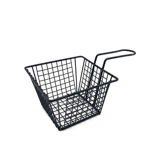 Black Big Squared French Fry Serving Basket 12.5 CM - Lunaz Shop