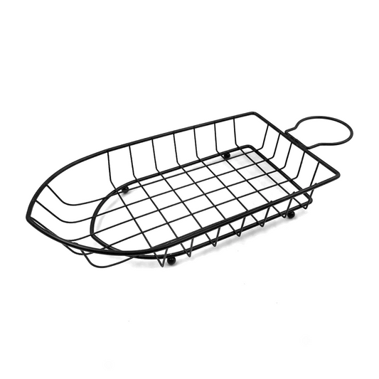 Black Boat Shape Serving Basket 24 cm - Lunaz Shop