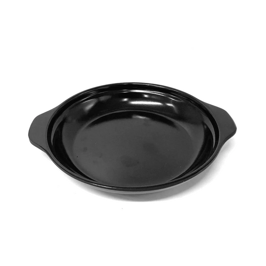 Black Melamine Round Plate 17.5 cm