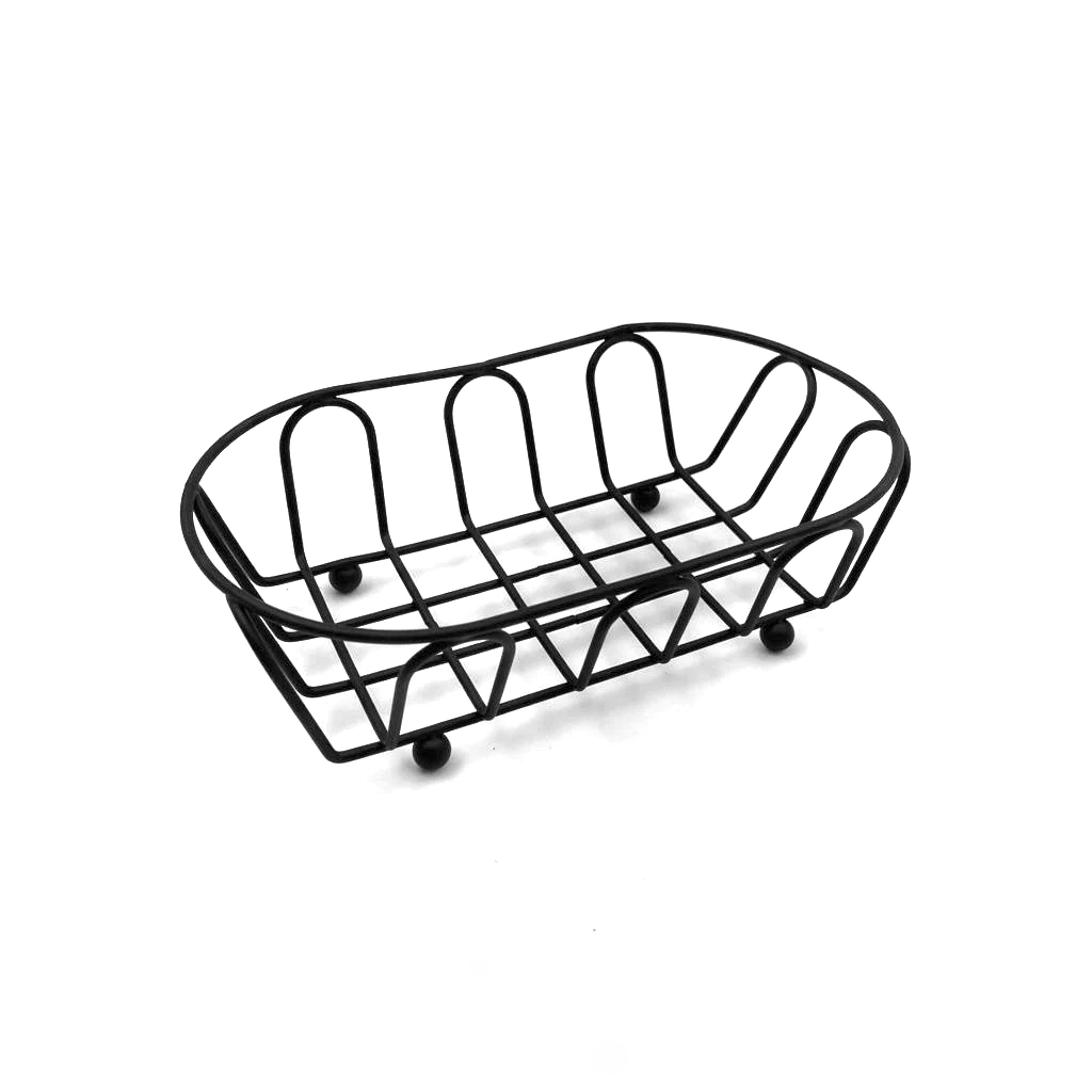 Black Oval Serving Basket 18 cm - Lunaz Shop
