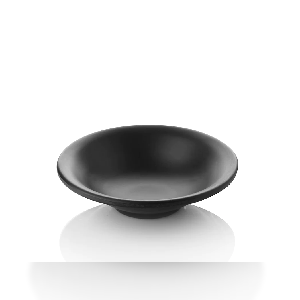 Black Small Hummus Plate 13.5 cm - Lunaz Shop