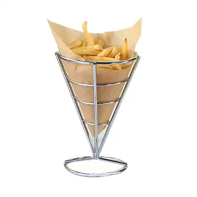 Cone Shaped French Fries Stainless Steel Stand - Lunaz Shop