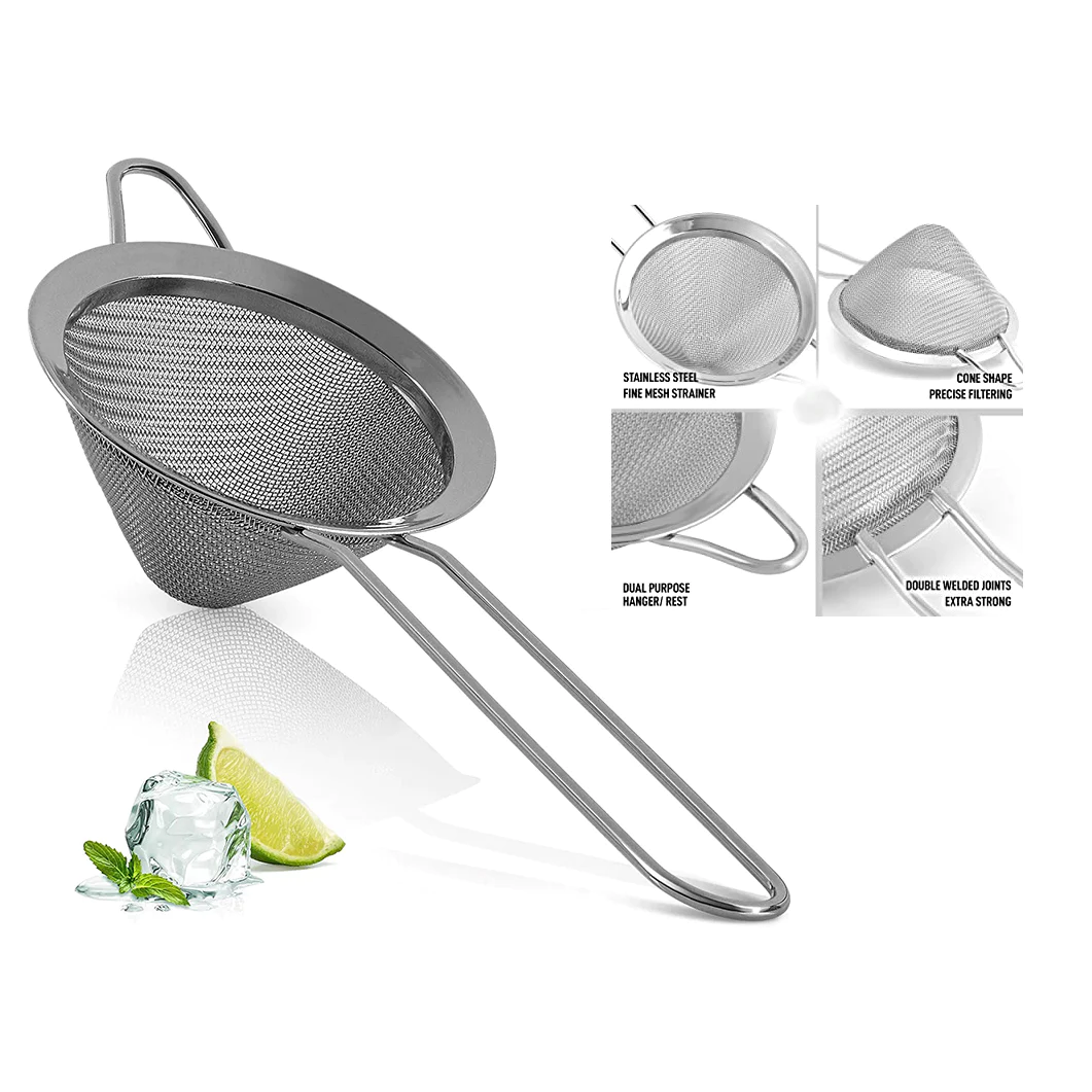 Conical Fine Mesh Stainless Steel Strainer 8 cm - Lunaz Shop