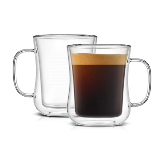 Curved Double Wall Glass Mug 350 ml - Lunaz Shop