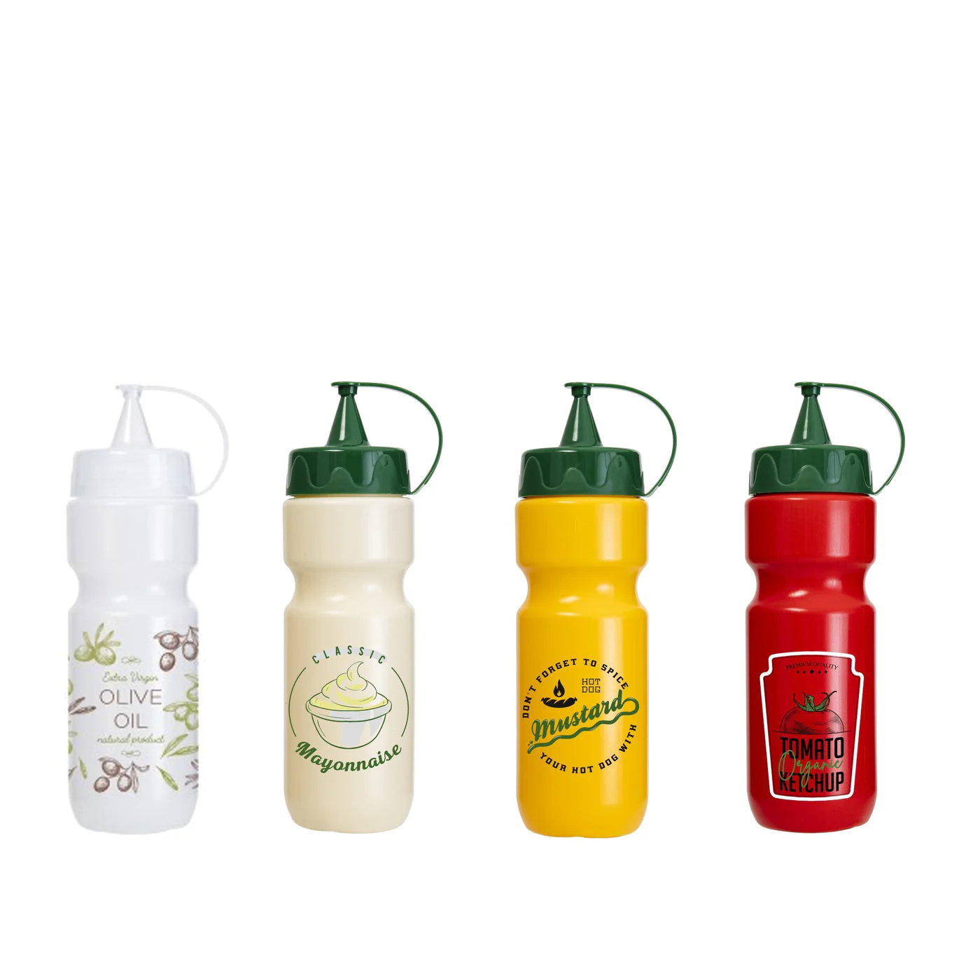 Decorated Plastic Sauce Bottle 660 ml