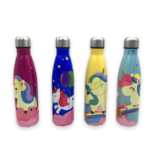 Decorated Stainless Steel Vacuum Water Bottle 500ml - Lunaz Shop