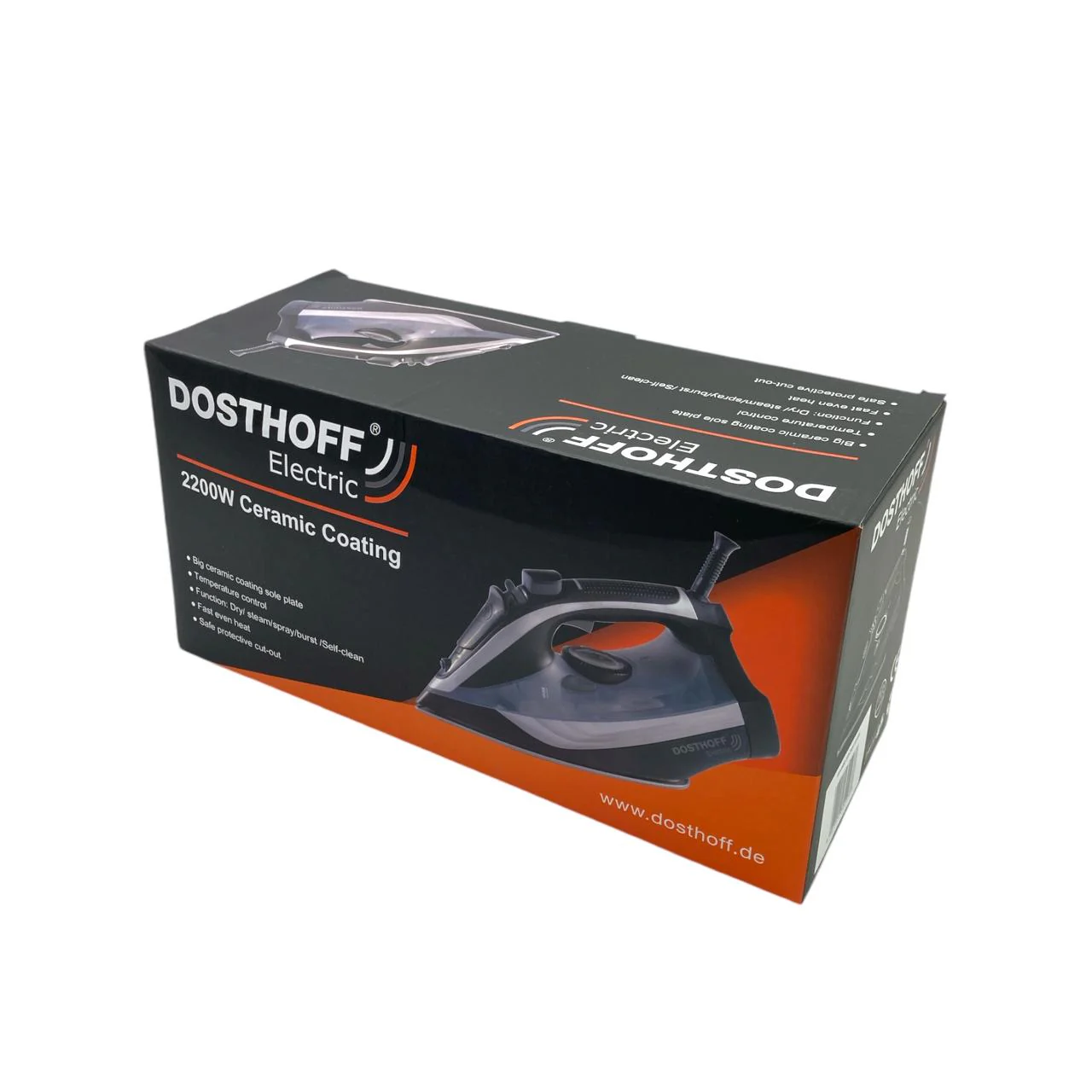 Dosthoff 2200W Steam Iron with Ceramic Sole Plate