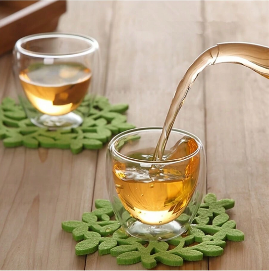 Double Wall Glass Cup 80ml X6- Lunaz Shop