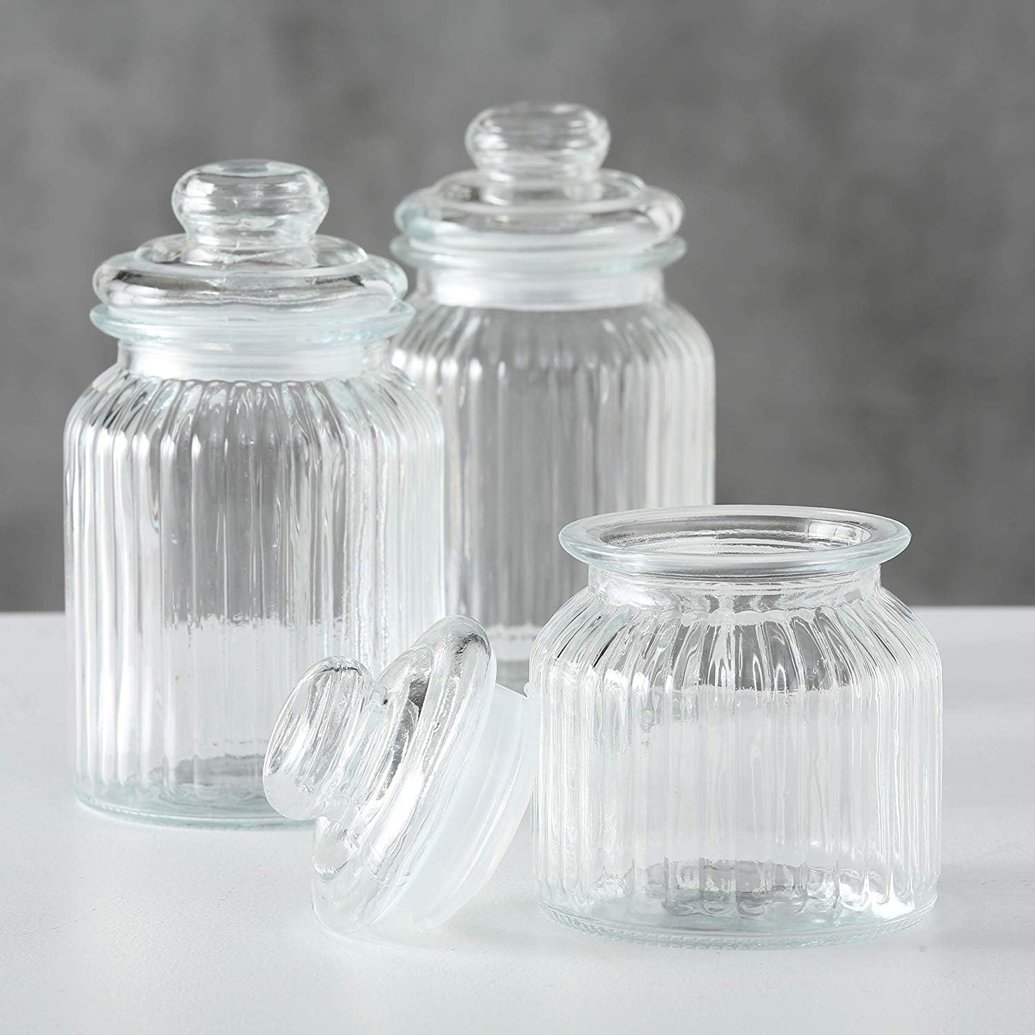 Glass Jar Lined Design - Lunaz Shop