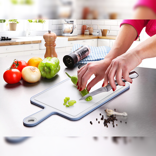 High Quality Plastic Cutting Board with Handle & Groove - Lunaz Shop