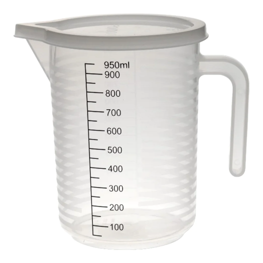 High Quality Plastic Measuring Cup w Cover 1000 ml - Lunaz Shop