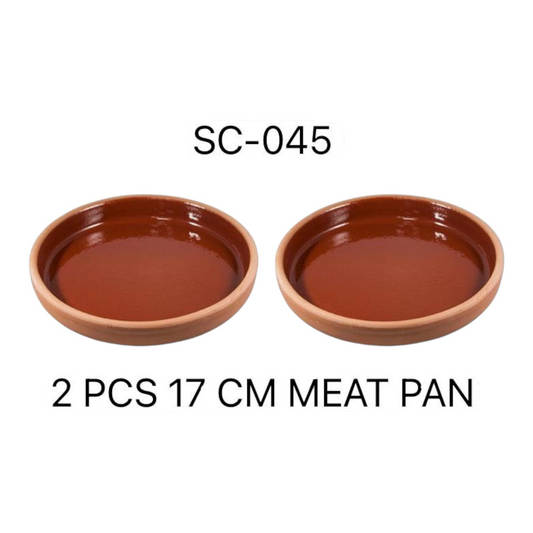 Set of 2 Clay Plates 17 x 3 cm